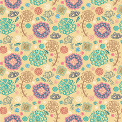 Spring floral design pattern