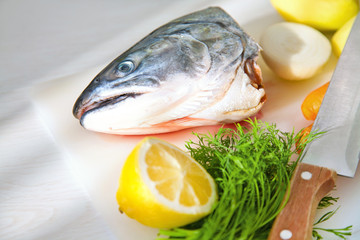 healthy foods are on the table in the kitchen