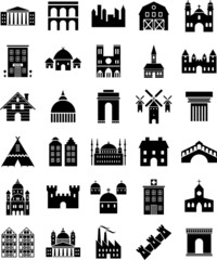 buildings icons
