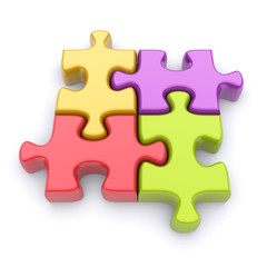 Obraz premium Colored jigsaw puzzle