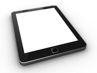 3D render of a blank tablet pc