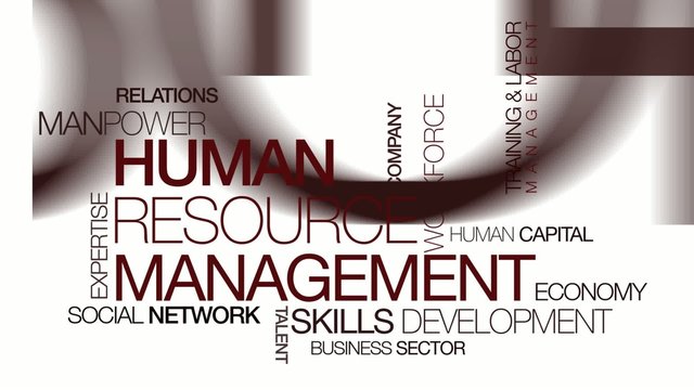 HRM Human Resources Management HR Tag Cloud Animation