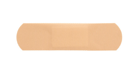 Adhesive bandage isolated on white