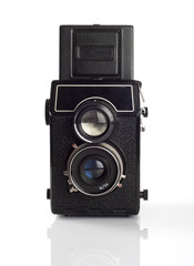 Old Lomo camera isolated on white background