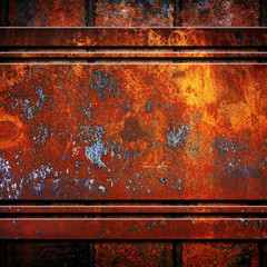 rusted iron plate