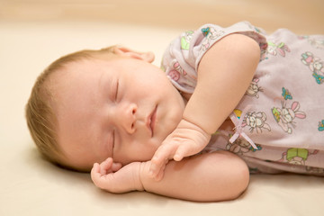 sleeping newborn baby