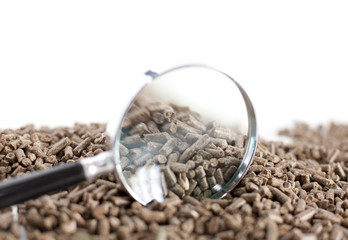pellets vu sous une loupe