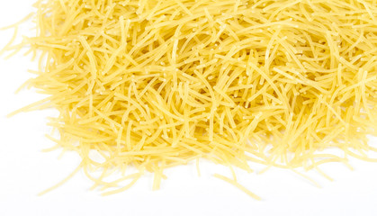 italian pasta (macaroni) isolated on white background