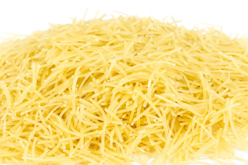 italian pasta (macaroni) isolated on white background