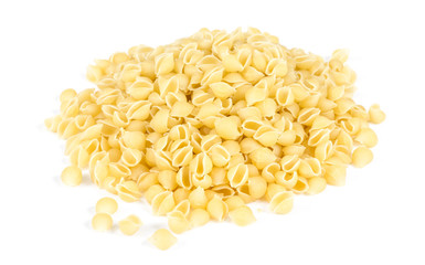 Heap of raw pasta (conchiglie)