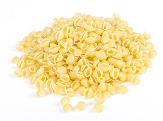 Heap of raw pasta (conchiglie)