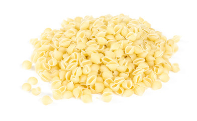 Heap of raw pasta (conchiglie)