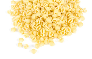 Heap of raw pasta (conchiglie)