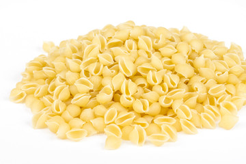 Heap of raw pasta (conchiglie)