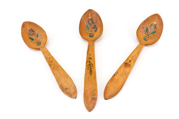 Rustic wooden spoons