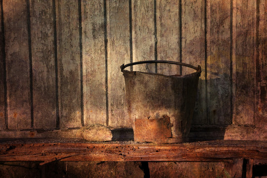 Grungy Rusty Bucket