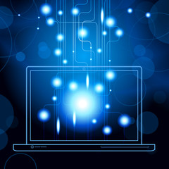 background impulse with computer