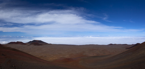 volcanic craters on Mauna Kea summit