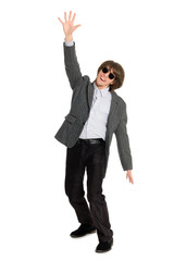 stylish enthusiastic young businessman