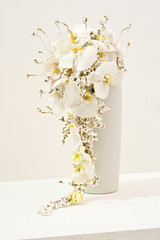 white flower arrangement for wedding bouquet