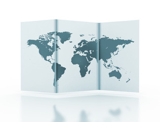 Abstract paper world map