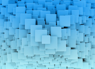 Abstract cubes blue