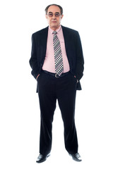 Obraz premium Senior executive, full length view