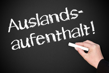 Fototapeta premium Auslandsaufenthalt !