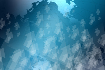 Abstract digital blue background with arrows