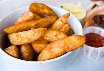 Golden French fries