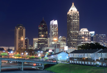 Midtown Atlanta Skyline at Night