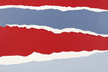 Ripped red and blue paper background