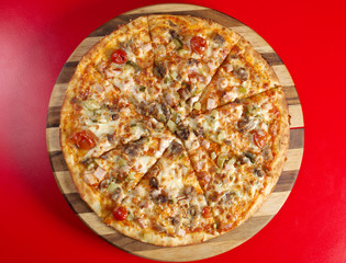 Pizza east with tomato