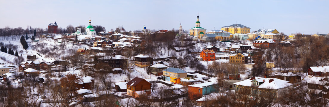 Panoramic of historical district at Vladimir