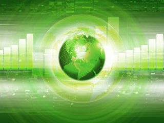 Global financial color charts and graphs