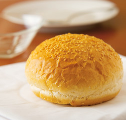 delicious bun close up