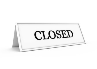 a sign saying closed