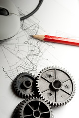 Mechanical ratchets, drafting and mouse