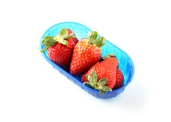 Basket with fresh strawberries