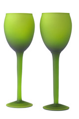 couple of green glasses