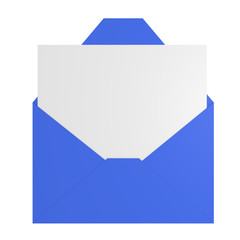 Blue envelope, 3d image