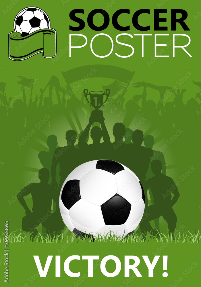 Wall mural soccer poster