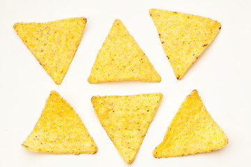 mexican nachos on white