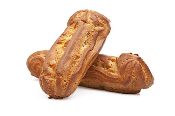 Eclair on a white background