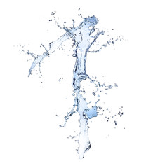 Water number "0" isolated on white background