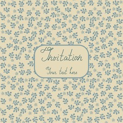 Obraz na płótnie Canvas card invitation with floral