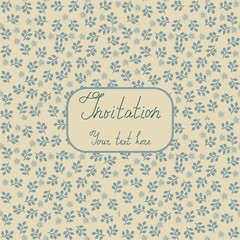 card invitation with floral