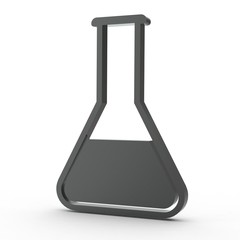 3d Icon Reagenzglas schwarz