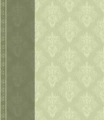 seamless damask background with banner