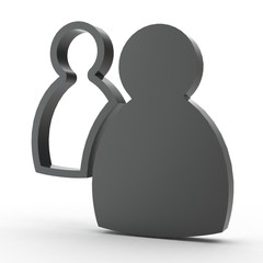 3d Icon Community schwarz